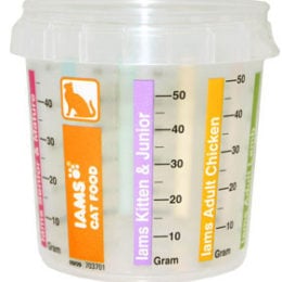 Cat food measuring cup